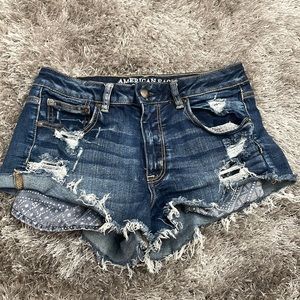 AE denim shorts